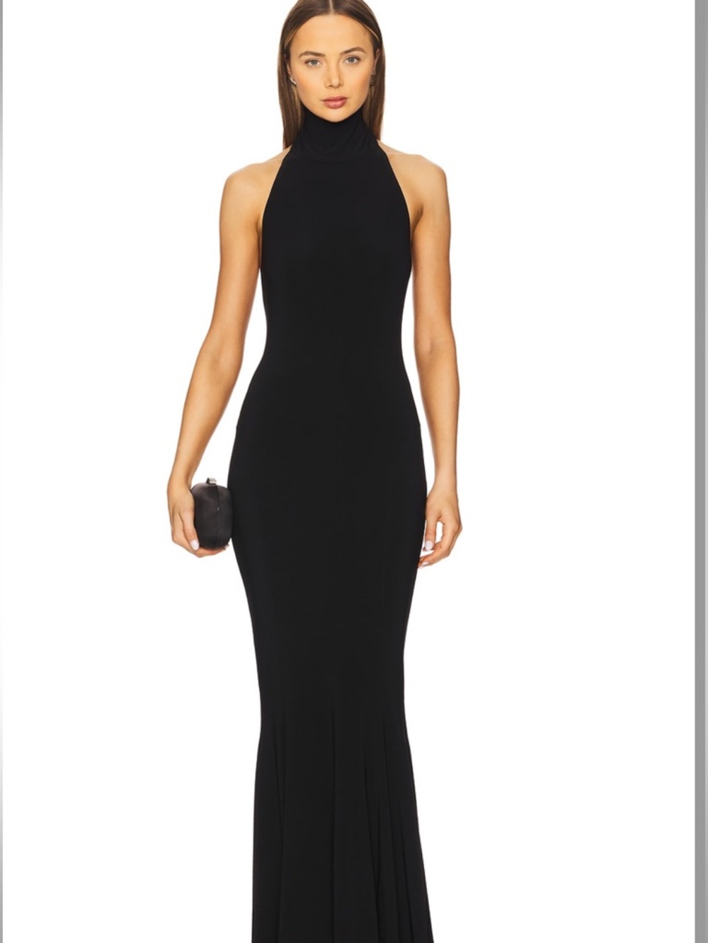 Black Halter Neck Evening Gown - Elegant Women’s Dress